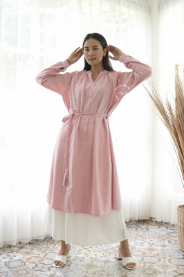 Honey Tunic Tali Perut Baju Hamil Menyusui - DRO 1016 Pink